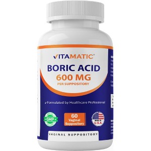 Boric Acid 600mg - 60 Vaginal Suppository - 1 of 4