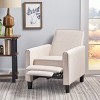 KTMBDW Linen Recliner Sofa Push Back Recliner Chair Adjustable Modern Single Reclining Chair Upholstered Sofa for Living Room, Bedroom - 2 of 4