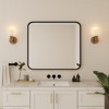 40 in. W x 36 in. H Rectangular Aluminum Framed Wall Bathroom Vanity Mirror in Black - 3 of 4