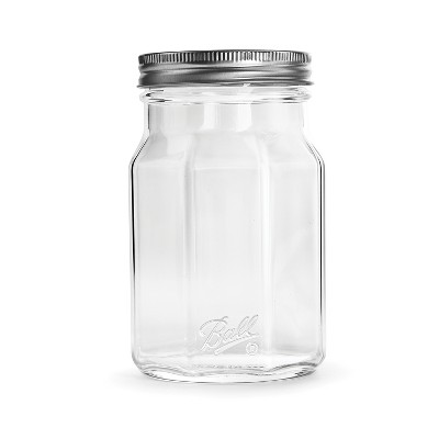 Ball 4ct 16oz Collection Elite Sharing Glass Mason Jar with Lid and Band - Regular Mouth