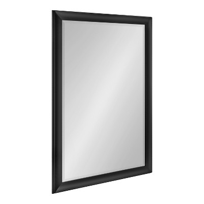 Kate and Laurel Scoop Framed Wall Mirror, 28x40, Black