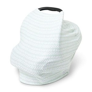 Simka Rose 6-in-1 Nursing Cover & Baby Carseat Cover, Sage Chevron - 1 of 4