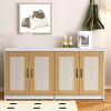 Double Litter Box Enclosure Furniture for 2 Cats, 47.2" Large Hidden Cabinet with Sisal Doors, Multi-Functional Cat TV Stand/Side Table - 3 of 4