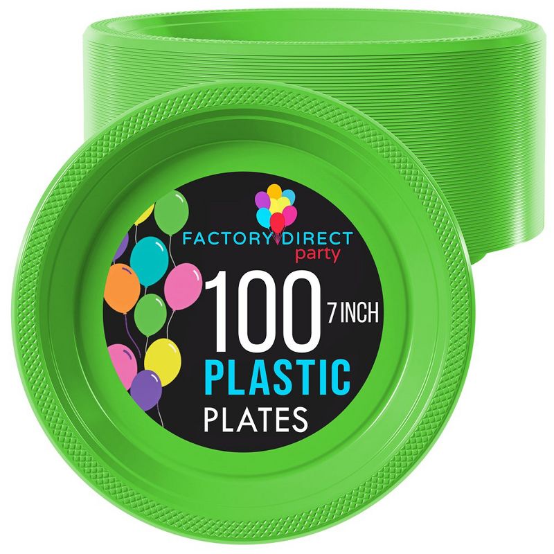 Exquisite Disposable Plastic Dinner Plates- 100 Count, 1 of 9