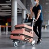 Karl Home Luggage Set of 3, ABS PC Hardside Suitcase Sets with TSA Lock 4 Spinner Wheels Pink - 2 of 4
