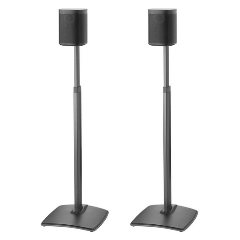 Høne Vejnavn grill Sanus Wssa2 Adjustable Height Wireless Speaker Stands For Sonos One, Play:1,  And Play:3 - Pair (black) : Target
