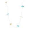 Silpada 'Tropique' Sterling Silver and Brass Compressed Turquoise Necklace, 18" + 2" - 2 of 4
