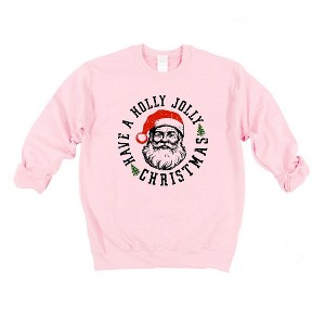 Simply Sage Market Women's Graphic Sweatshirt Holly Jolly Santa - 1 of 2
