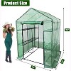 Walk-in Greenhouse with Roll-Up Zipper Door,57 x 57 x 76'' Portable Indoor and Outdoor Green House,3-Tier 6 Shelves Greenhouse - 4 of 4