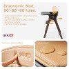 KUB 3 in 1 Foldable High Chairs for Babies and Toddlers with 5 Point Harness, Removable Tray & Seat, Convertible Infant Feeding Chair, Black - 3 of 4