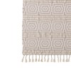 50"x60" Hypnotic Throw Blanket Taupe - Jungalow by Justina Blakeney: Geometric, Woven, Cozy Tassels - 3 of 4