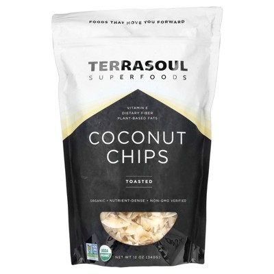 Terrasoul Superfoods Coconut Chips, Toasted, 12 oz (340 g)