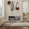 28.7" Shoe Storage Bench, Entryway Shoe Bench with Cushion & Adjustable Shelves, Shoe Rack for Hallway Mudroom-3irtyhousy - 3 of 4