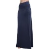 Women's Fold-Over Flare Maxi Skirt - Stylish Spandex Long Skirt for All-Day Comfort Navy Blue - 4 of 4