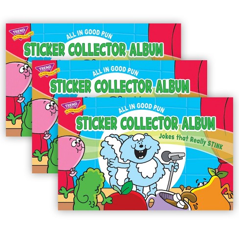 Trend All In Good Pun Sticker Collector Album, 16 Pages, 8.5 X