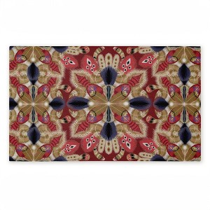 Stupell Industries Feather Kaleidoscope Fractal Printed Outdoor Door Mat, design by Darlene Seale, 18"x30" - 1 of 4