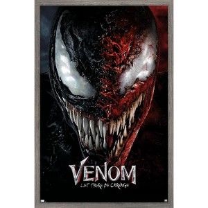 Trends International Marvel Venom: Let There be Carnage - Split Face One Sheet Framed Wall Poster Prints - 1 of 4