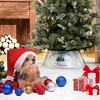HOMCOM Christmas Tree Collar, Steel Tree Ring Skirt Home Xmas Decoration with Christmas Tree Print, 26" Base - 2 of 4