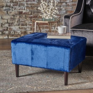 CAVINAS Velvet Storage Ottoman Bench with Button-Tufted Top,Upholstered Storage Ottoman,Storage Benches for Living Room,Bedroom - 1 of 4