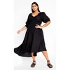 Women's Plus Size Flora Plain Top - black | CITY CHIC - 4 of 4