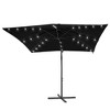 8.2x8.2 FT LED Solar Lighted Patio Offset Umbrella with Fade-resistant - 2 of 4