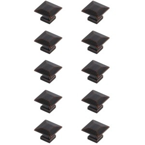 Elegant Lighting Cecil 1.3Inch Oil-rubbed Bronze Square Knob Multipack (Set of 10) - 1 of 4