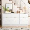 SKRAN Modern Large 6 Drawer Dresser, Chest of Drawer With Gold Handle, Bedroom Storage Drawer Organizer For Living Room, Entryway And TV Stand, Black - 4 of 4