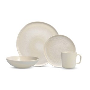 Fortessa Tableware Solutions 16pc Ceramic Dinnerware Set Tan: Solid Clay Tableware Dishes, Service for 4, Dishwasher-Safe - 1 of 4