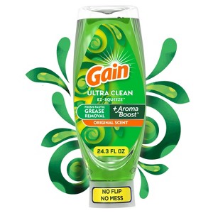 Gain EZ-Squeeze Dishwashing Liquid Dish Soap, Original Scent, 24.3 fl oz - 1 of 4