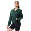 Coolmee Women's Half Zip Quilted Sweatshirts Long Sleeve Pullover Tops Casual Fashion Fall Tops - 4 of 4