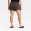 Women's EasyRigid Embroidered Mid-Rise Denim Shorts - Wild Fable™ Black - 2 of 4