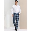 INSPIRE CHIC Men's Regular Fit Flat Front Classic Plaid Suit Pants - 3 of 4