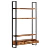 vidaXL Bookshelf 118x30x200 cm Solid Acacia Wood - 2 of 4