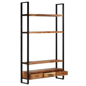 vidaXL Bookshelf 118x30x200 cm Solid Acacia Wood - 1 of 4