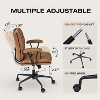 SUGOLD Modern Office Chair Mid-Back PU Leather Desk Chair with Comfy Arms and Lumbar Support for Small Spaces - 4 of 4