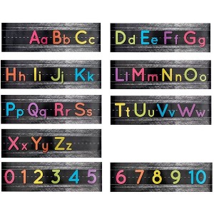 Juvale Alphabet Bulletin Set, Manuscript Alphabet Bulletin Board Posters, Classroom, Playroom Wall, Total 9 Posters Alphabets - 1 of 4