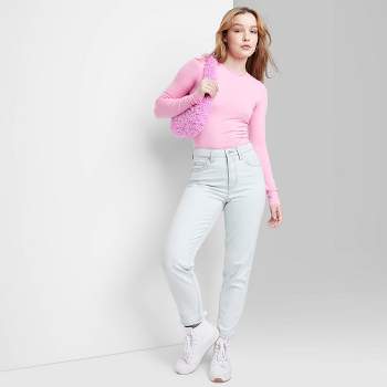 Women's Plus Size Capri Jeans Pink 14 - White Mark : Target