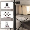 Acekool Microwave Stand Bakers Rack with Power Outlet, 6-Tier Kitchen Storage Shelf and Wire Basket, Utility Organizer for Kitchen, Dining, Brown - 4 of 4