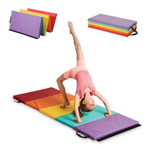 Hearthsong 5 panel Folding Kids Gymnastics Tumbling Mat For