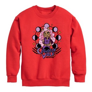 Boys' - Monster High - Clawdeen Wolf Graphic Long Sleeve Fleece Sweatshirt - 1 of 4