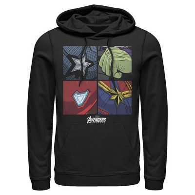 Men s Marvel Avengers Emblem 4 Panel Pull Over Hoodie Target