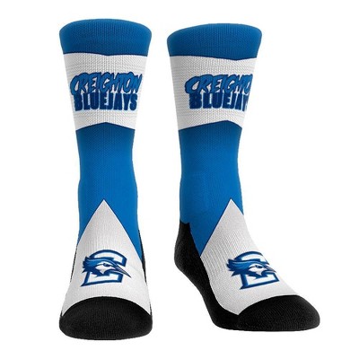 NCAA Creighton Bluejays Adult Battle Call Crew Socks - L/XL