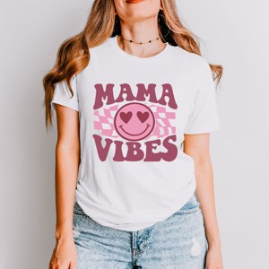 Simply Sage Market Checkered Mama Vibes Retro Short Sleeve Tee - 1 of 4