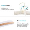 Padded Hanger for Sweaters - 17 Inch Heavy Duty Satin Covered Coat Hangers No Shoulder Bump for Women Clothes, Sweaters, Dresses, Lingerie, Ivory - 4 of 4