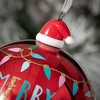 4.5"H Sullivans Christmas Merry Christmas Ball Ornament  Multicolor - 2 of 2