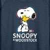 Women's - Peanuts - Snoopy And Woodstock Lightweight French Terry Wide Neck Long Sleeve Shirt - 2 of 4