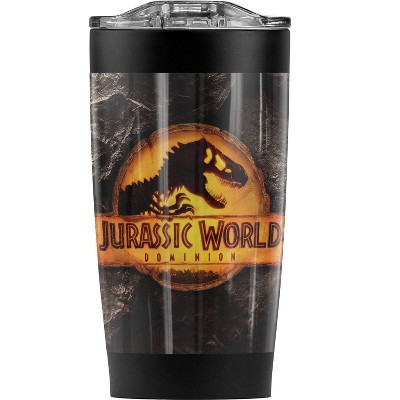 Jurassic World Dominion Amber Logo Steel Tumbler 20oz Coffee Travel Mug