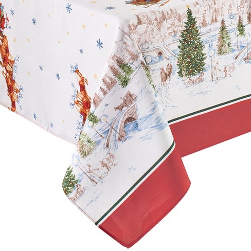 Santa's Snowy Sleighride Tablecloth - 60