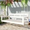 Gulches Patio Swings: Twin Size Porch Swing Daybed with 118-Inch Ropes, Black/Brown/White/Natural Finish - 2 of 4