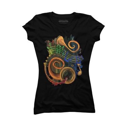 Junior's Design By Humans The ART of Music By Adamzworld T-Shirt